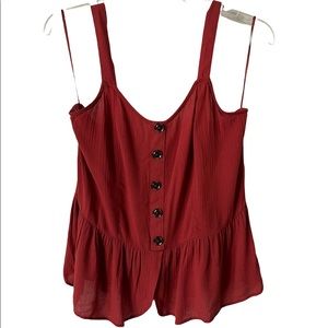 Button Up Flowy Tank Top